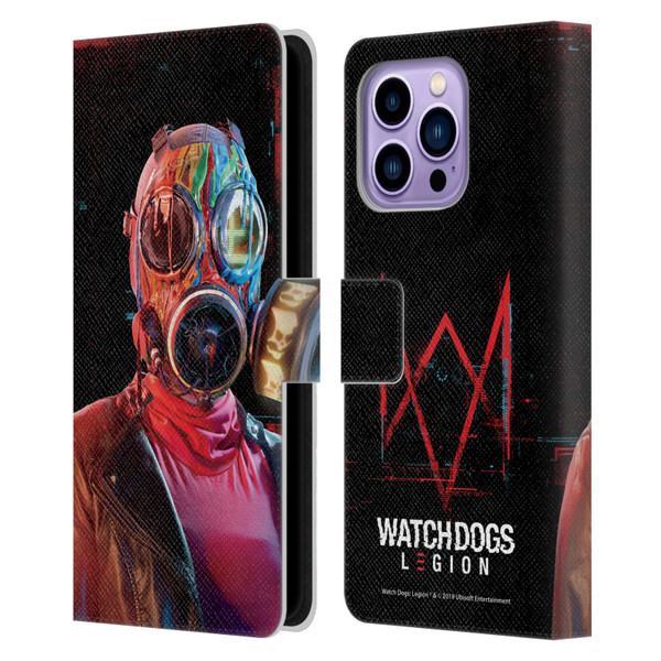 Watch Dogs Legion Key Art Alpha2zero Leather Book Wallet Case Cover For Apple iPhone 14 Pro Max