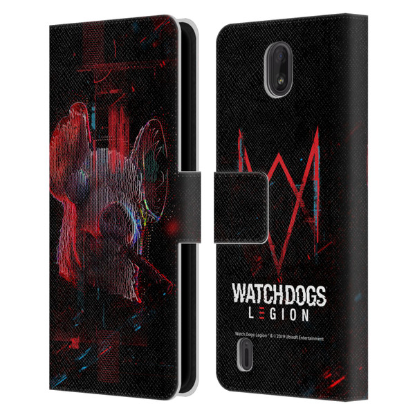 Watch Dogs Legion Key Art Pig Head Glitch Leather Book Wallet Case Cover For Nokia C01 Plus/C1 2nd Edition