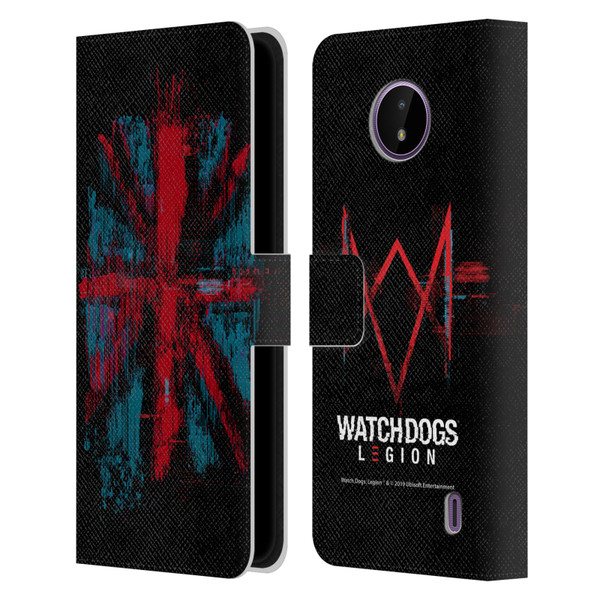Watch Dogs Legion Key Art Flag Glitch Leather Book Wallet Case Cover For Nokia C10 / C20