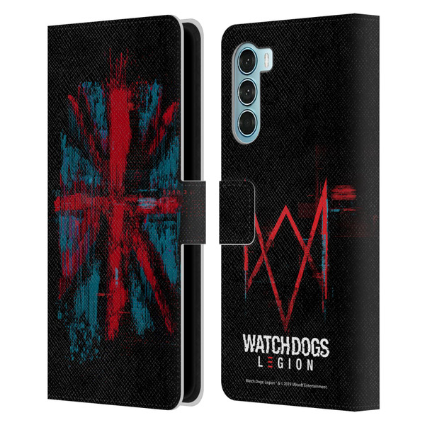 Watch Dogs Legion Key Art Flag Glitch Leather Book Wallet Case Cover For Motorola Edge S30 / Moto G200 5G