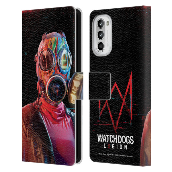 Watch Dogs Legion Key Art Lancaster Leather Book Wallet Case Cover For Motorola Moto G52
