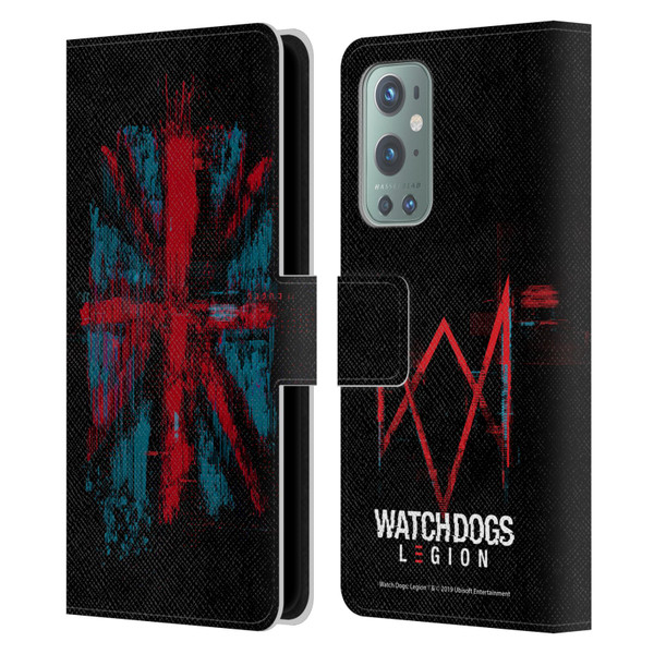 Watch Dogs Legion Key Art Flag Glitch Leather Book Wallet Case Cover For OnePlus 9