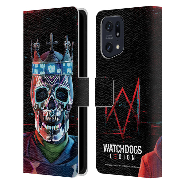 Watch Dogs Legion Key Art Ded Sec Leather Book Wallet Case Cover For OPPO Find X5