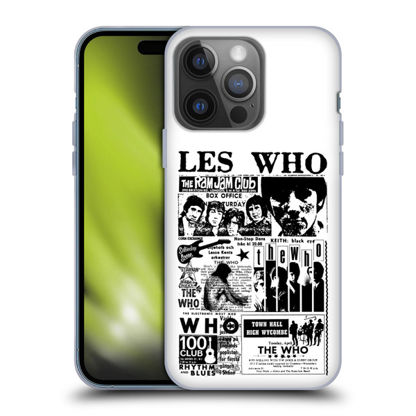 The Who Band Art Les Who Soft Gel Case for Apple iPhone 14 Pro