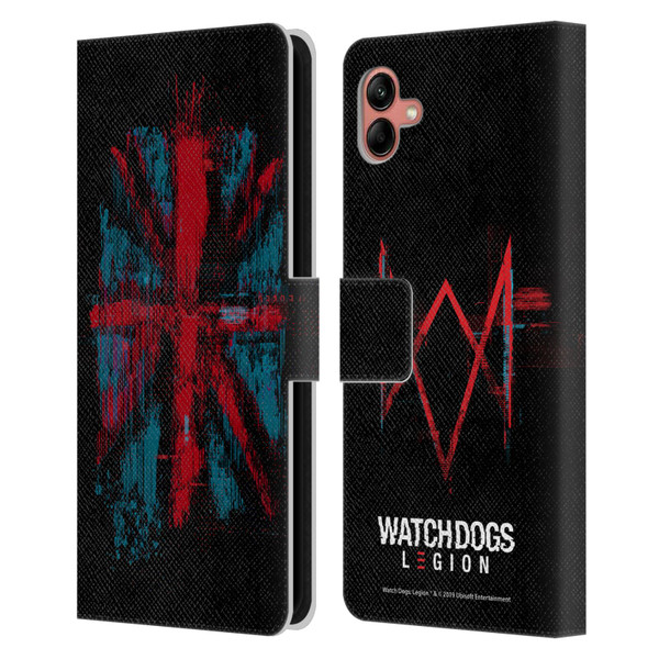 Watch Dogs Legion Key Art Flag Glitch Leather Book Wallet Case Cover For Samsung Galaxy A04 (2022)