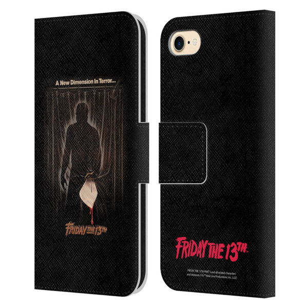 Friday the 13th Part III Key Art Poster 3 Leather Book Wallet Case Cover For Apple iPhone 7 / 8 / SE 2020 & 2022