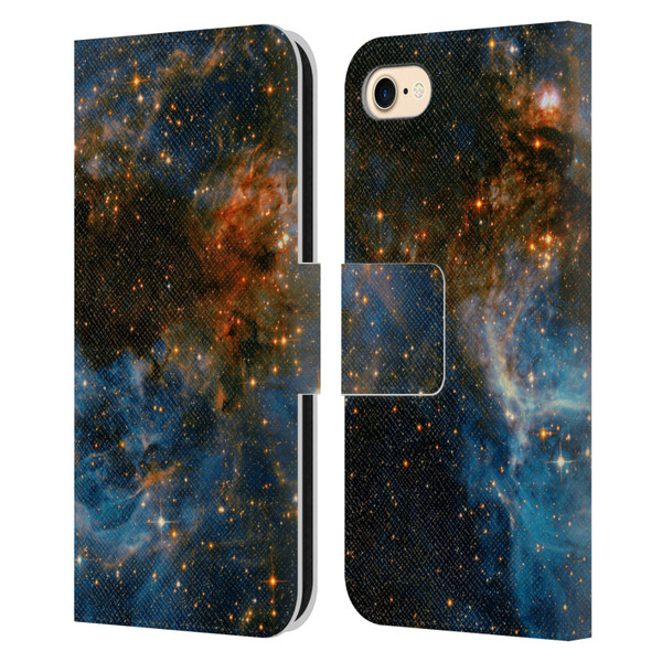 Cosmo18 Space 2 Galaxy Leather Book Wallet Case Cover For Apple iPhone 7 / 8 / SE 2020 & 2022