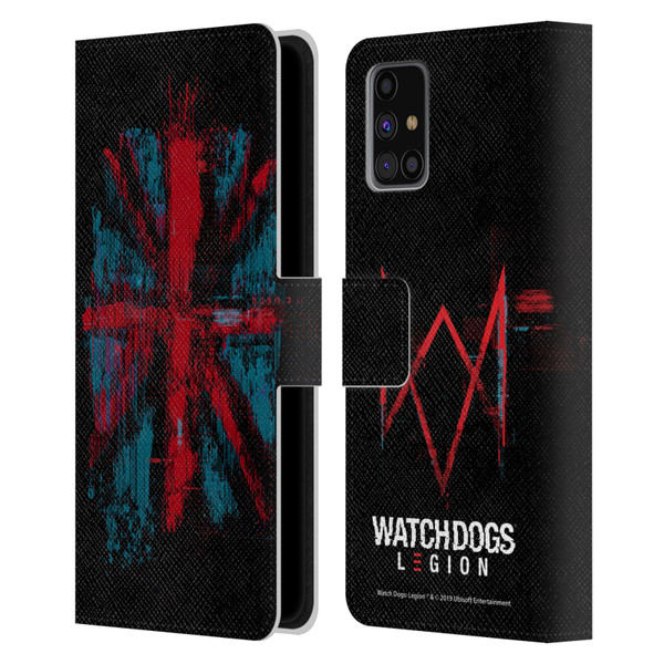 Watch Dogs Legion Key Art Flag Glitch Leather Book Wallet Case Cover For Samsung Galaxy M31s (2020)