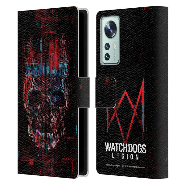 Watch Dogs Legion Key Art Skull Glitch Leather Book Wallet Case Cover For Xiaomi 12