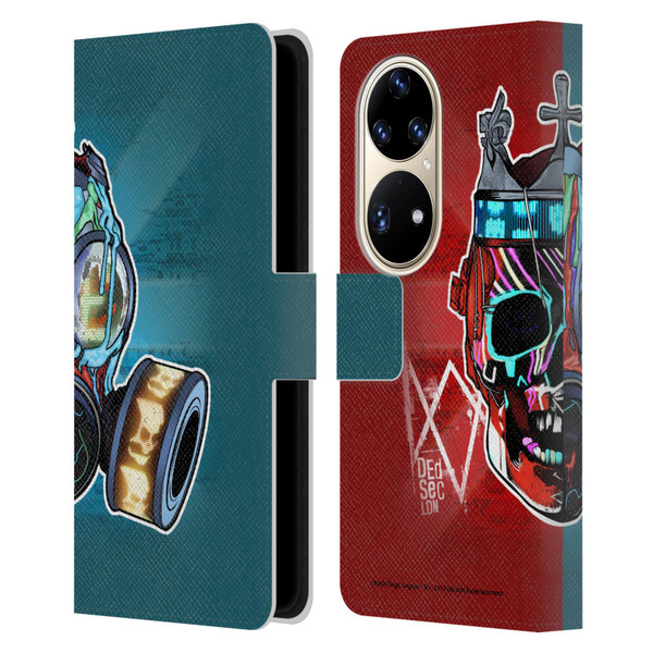 Watch Dogs Legion Street Art Flag Leather Book Wallet Case Cover For Huawei P50 Pro