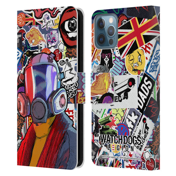 Watch Dogs Legion Street Art Granny Stickerbomb Leather Book Wallet Case Cover For Apple iPhone 12 / iPhone 12 Pro