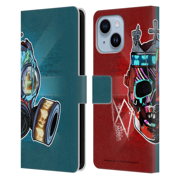 Watch Dogs Legion Street Art Flag Leather Book Wallet Case Cover For Apple iPhone 14 Plus