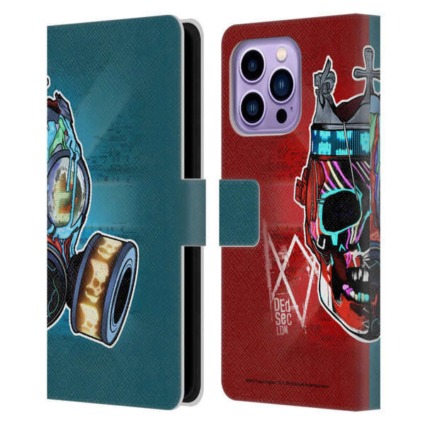 Watch Dogs Legion Street Art Flag Leather Book Wallet Case Cover For Apple iPhone 14 Pro Max