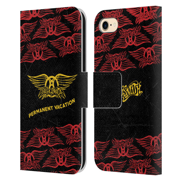 Aerosmith Classics Permanent Vacation Leather Book Wallet Case Cover For Apple iPhone 7 / 8 / SE 2020 & 2022