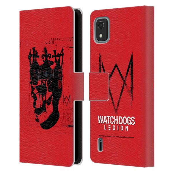 Watch Dogs Legion Street Art Ded Sec Skull Leather Book Wallet Case Cover For Nokia C2 2nd Edition