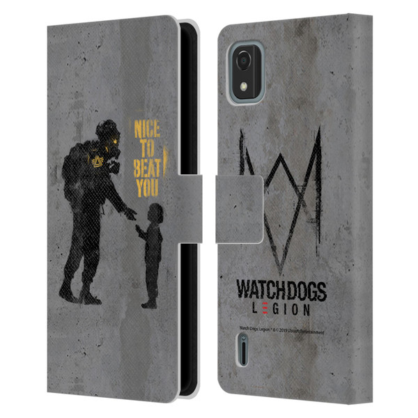 Watch Dogs Legion Street Art Nice To Beat You Leather Book Wallet Case Cover For Nokia C2 2nd Edition