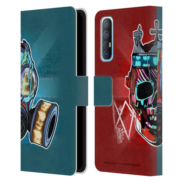 Watch Dogs Legion Street Art Flag Leather Book Wallet Case Cover For OPPO Find X2 Neo 5G