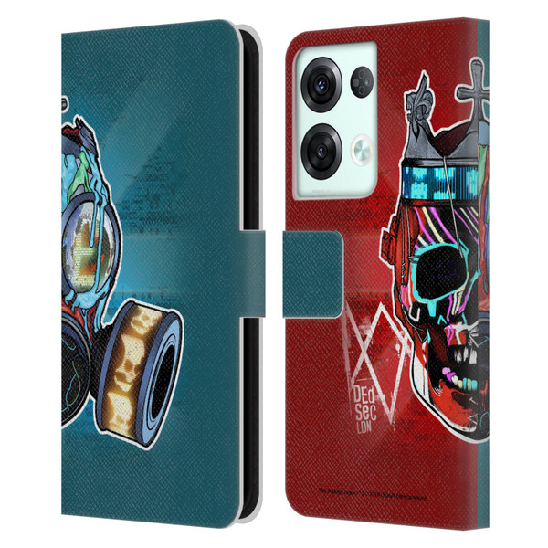 Watch Dogs Legion Street Art Flag Leather Book Wallet Case Cover For OPPO Reno8 Pro