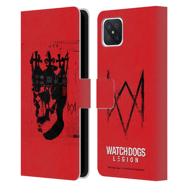 Watch Dogs Legion Street Art Ded Sec Skull Leather Book Wallet Case Cover For OPPO Reno4 Z 5G