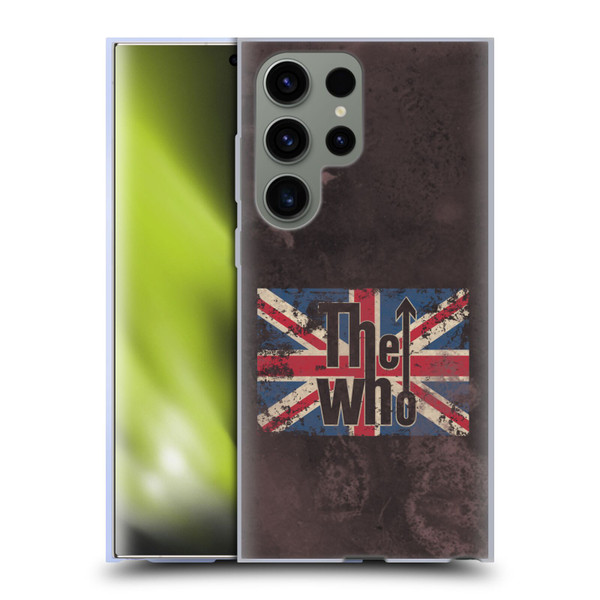 The Who Band Art Union Jack Distressed Look Soft Gel Case for Samsung Galaxy S23 Ultra 5G