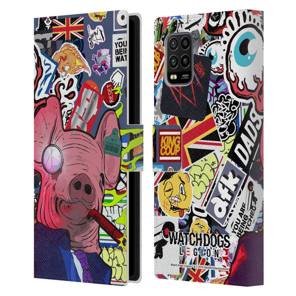 Watch Dogs Legion Street Art Winston Stickerbomb Leather Book Wallet Case Cover For Xiaomi Mi 10 Lite 5G