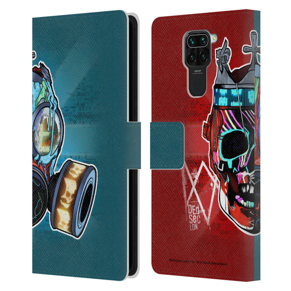 Watch Dogs Legion Street Art Flag Leather Book Wallet Case Cover For Xiaomi Redmi Note 9 / Redmi 10X 4G