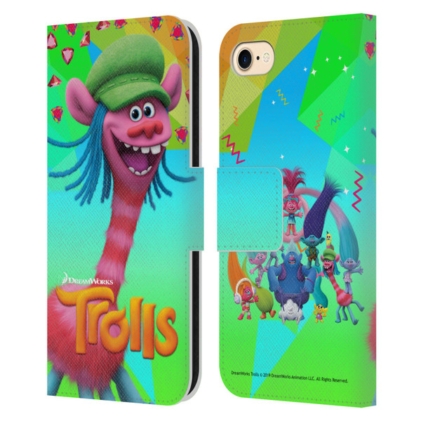 Trolls Snack Pack Cooper Leather Book Wallet Case Cover For Apple iPhone 7 / 8 / SE 2020 & 2022