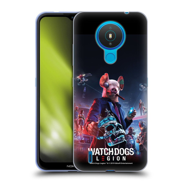Watch Dogs Legion Artworks Winston Skull Soft Gel Case for Nokia 1.4