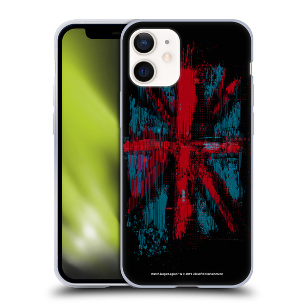Watch Dogs Legion Key Art Flag Glitch Soft Gel Case for Apple iPhone 12 Mini