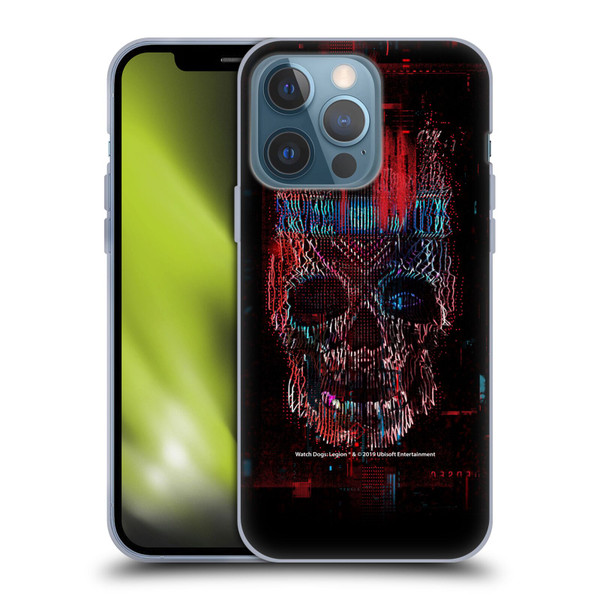 Watch Dogs Legion Key Art Skull Glitch Soft Gel Case for Apple iPhone 13 Pro