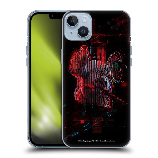 Watch Dogs Legion Key Art Pig Head Glitch Soft Gel Case for Apple iPhone 14 Plus