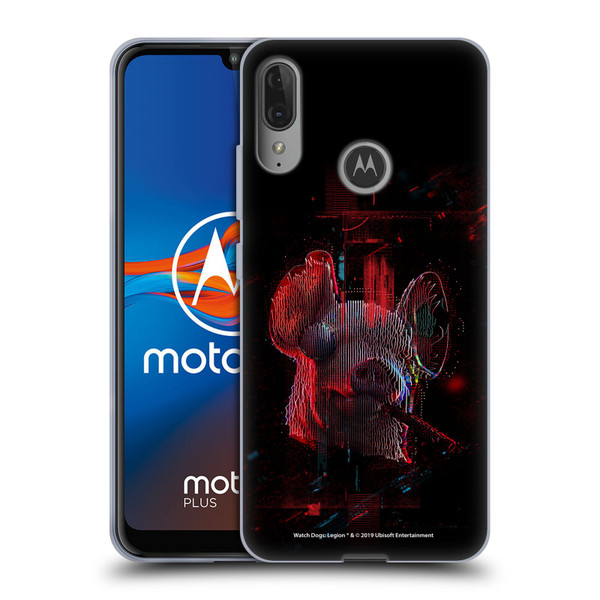 Watch Dogs Legion Key Art Pig Head Glitch Soft Gel Case for Motorola Moto E6 Plus