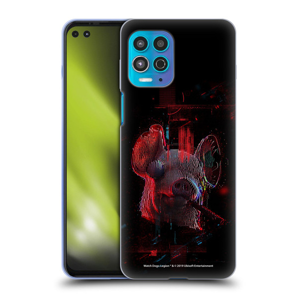 Watch Dogs Legion Key Art Pig Head Glitch Soft Gel Case for Motorola Moto G100