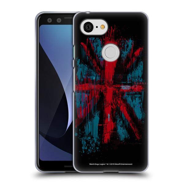 Watch Dogs Legion Key Art Flag Glitch Soft Gel Case for Google Pixel 3