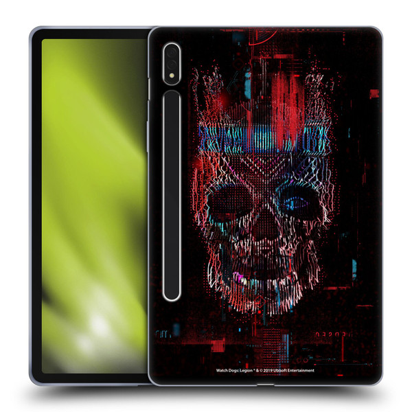 Watch Dogs Legion Key Art Skull Glitch Soft Gel Case for Samsung Galaxy Tab S8