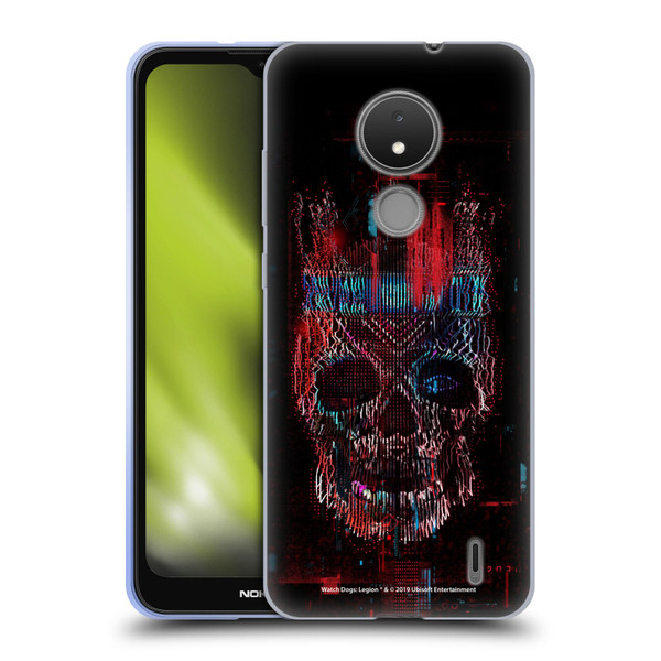 Watch Dogs Legion Key Art Skull Glitch Soft Gel Case for Nokia C21