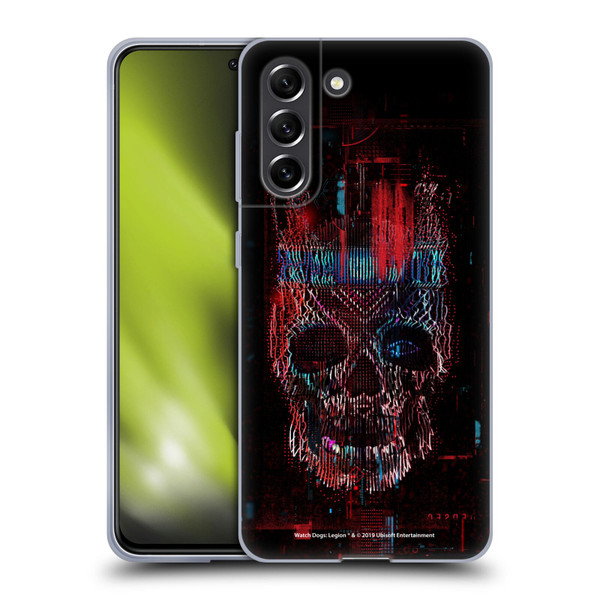 Watch Dogs Legion Key Art Skull Glitch Soft Gel Case for Samsung Galaxy S21 FE 5G