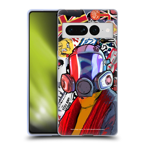 Watch Dogs Legion Street Art Granny Stickerbomb Soft Gel Case for Google Pixel 7 Pro