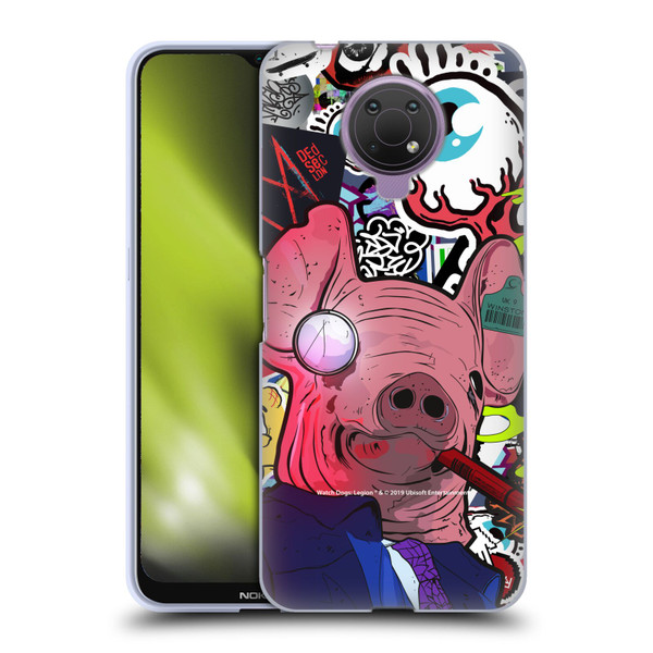 Watch Dogs Legion Street Art Winston Stickerbomb Soft Gel Case for Nokia G10