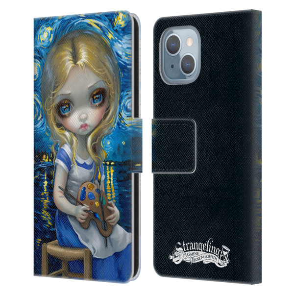 Strangeling Art Impressionist Night Leather Book Wallet Case Cover For Apple iPhone 14