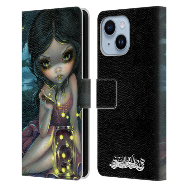 Strangeling Art Fireflies in Summer Leather Book Wallet Case Cover For Apple iPhone 14 Plus