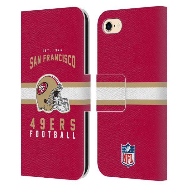 NFL San Francisco 49ers Graphics Helmet Typography Leather Book Wallet Case Cover For Apple iPhone 7 / 8 / SE 2020 & 2022 NFL San Francisco 49ers Graphics Helmet Typography Leather Book Wallet Case Cover For Apple iPhone 7 / 8 / SE 2020 & 2022