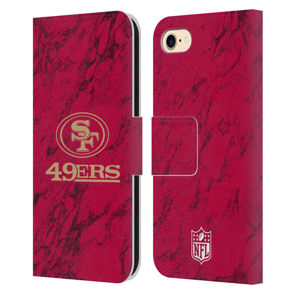 NFL San Francisco 49ers Graphics Coloured Marble Leather Book Wallet Case Cover For Apple iPhone 7 / 8 / SE 2020 & 2022 NFL San Francisco 49ers Graphics Coloured Marble Leather Book Wallet Case Cover For Apple iPhone 7 / 8 / SE 2020 & 2022