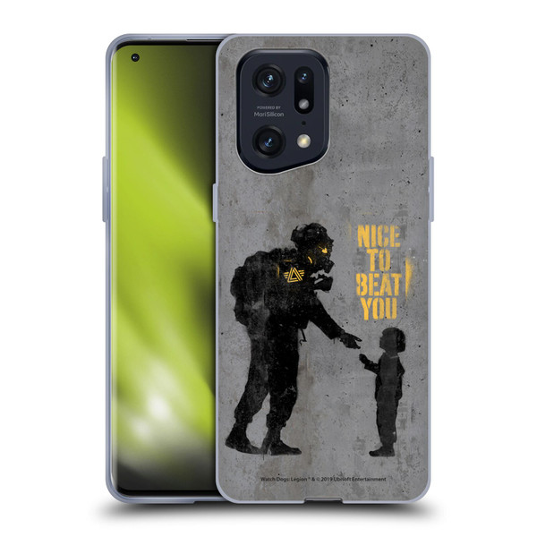 Watch Dogs Legion Street Art Nice To Beat You Soft Gel Case for OPPO Find X5 Pro
