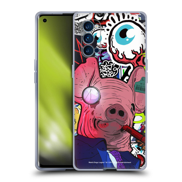 Watch Dogs Legion Street Art Winston Stickerbomb Soft Gel Case for OPPO Reno 4 Pro 5G