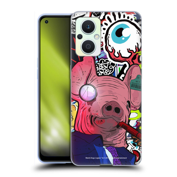 Watch Dogs Legion Street Art Winston Stickerbomb Soft Gel Case for OPPO Reno8 Lite