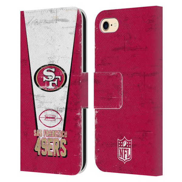 NFL San Francisco 49ers Logo Art Banner Leather Book Wallet Case Cover For Apple iPhone 7 / 8 / SE 2020 & 2022 NFL San Francisco 49ers Logo Art Banner Leather Book Wallet Case Cover For Apple iPhone 7 / 8 / SE 2020 & 2022