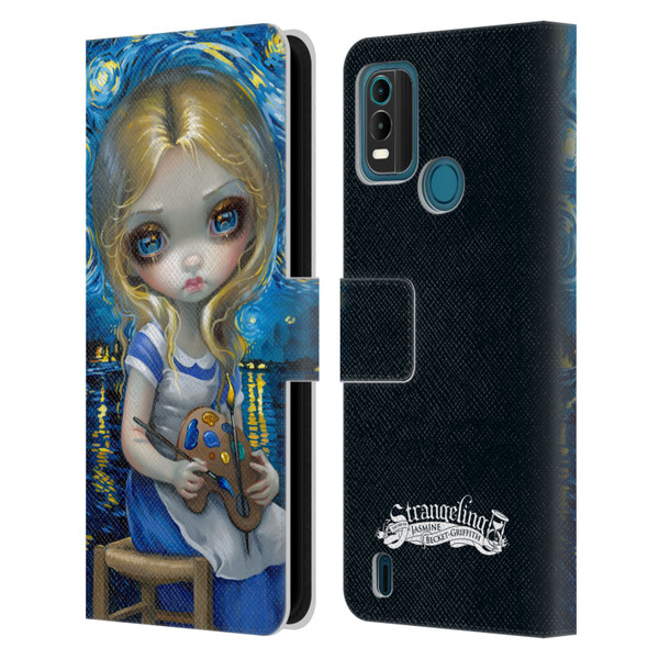 Strangeling Art Impressionist Night Leather Book Wallet Case Cover For Nokia G11 Plus