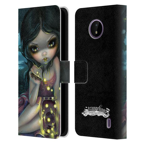 Strangeling Art Fireflies in Summer Leather Book Wallet Case Cover For Nokia C10 / C20