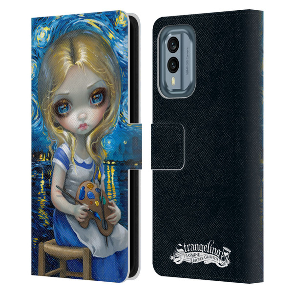 Strangeling Art Impressionist Night Leather Book Wallet Case Cover For Nokia X30